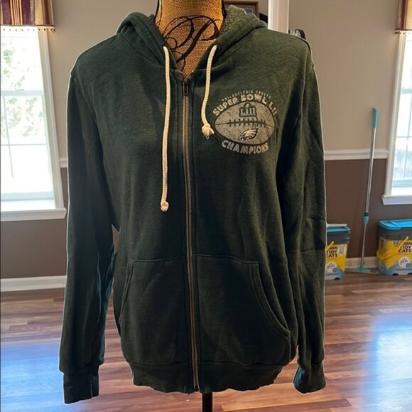 Size XL NFL Philadelphia Eagles superbowl champions zip up hoodie - Picture 1 of 4